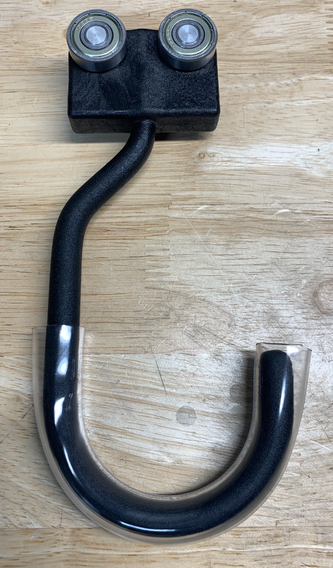 Bike hook wrapped with tubing